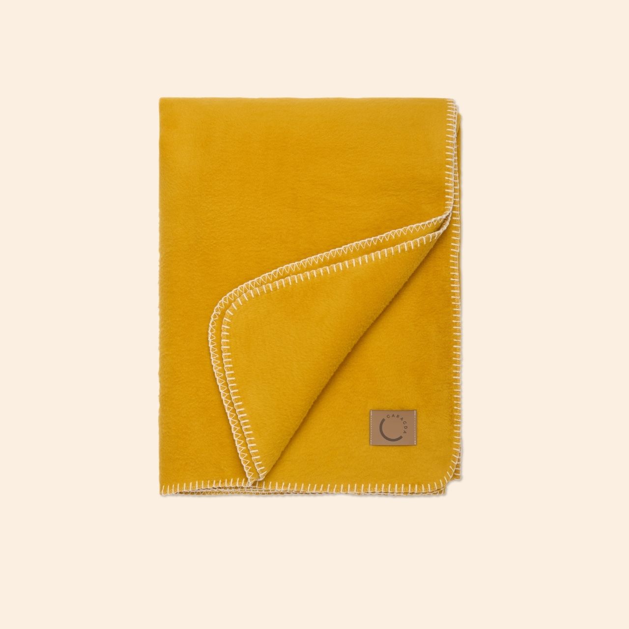 Baumwolldecke Ockergelb
