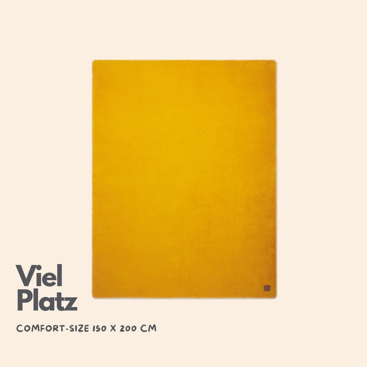 Baumwolldecke Ockergelb