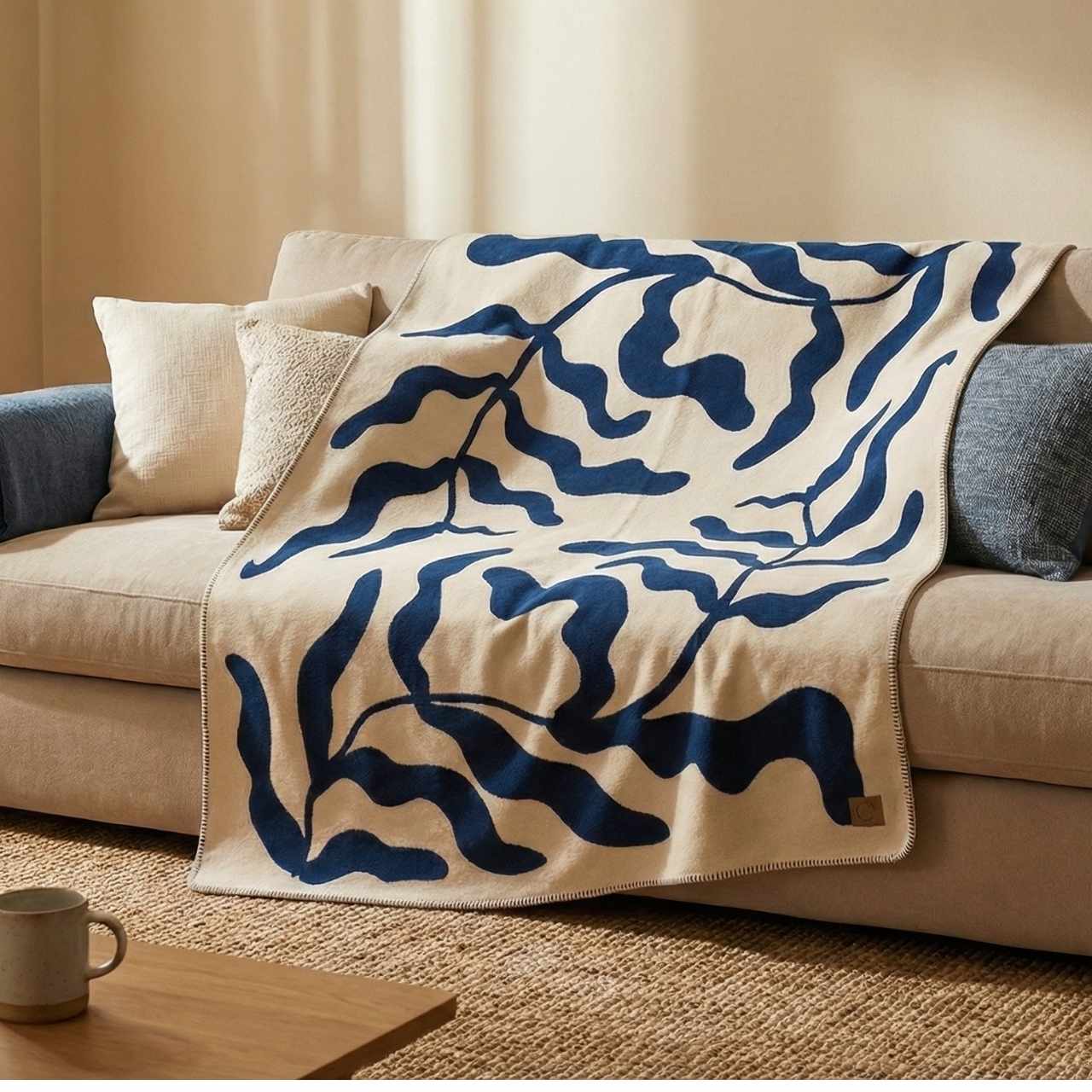 Weiche Bio-Baumwolldecke, Shape of Plants