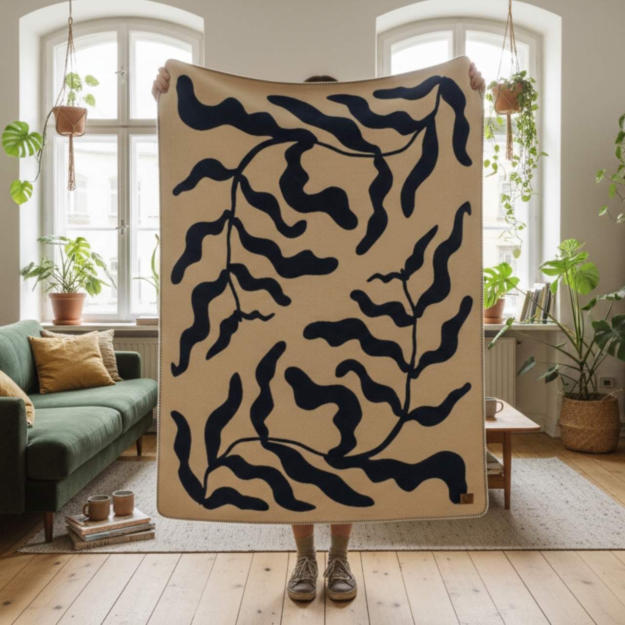 Weiche Bio-Baumwolldecke, Shape of Plants