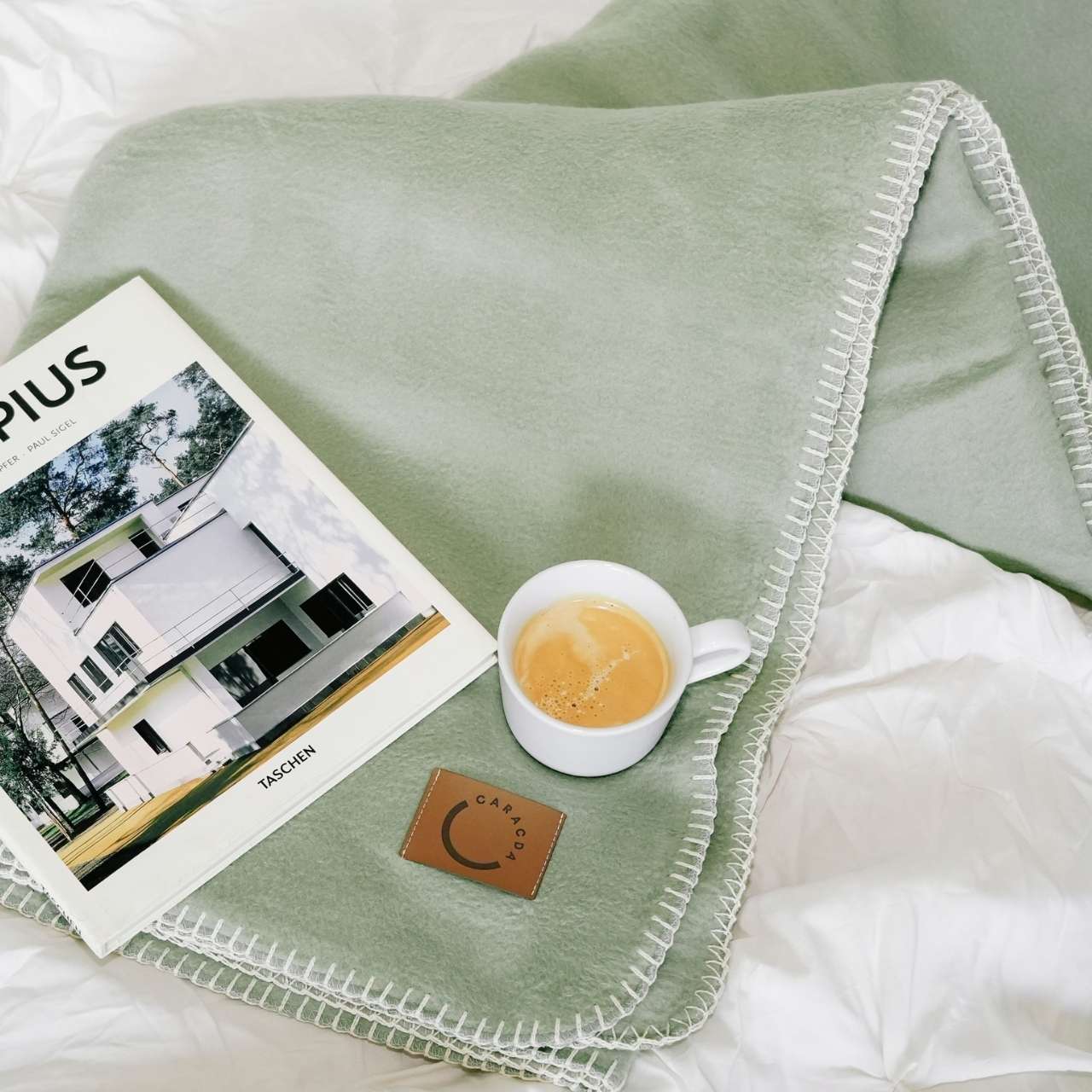 Bio-Baumwolldecke Anna Cuddle, Lindgrün