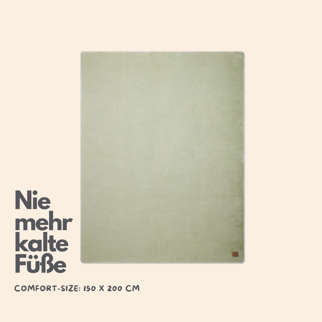 Weiche Bio-Baumwolldecke, Lindgrün