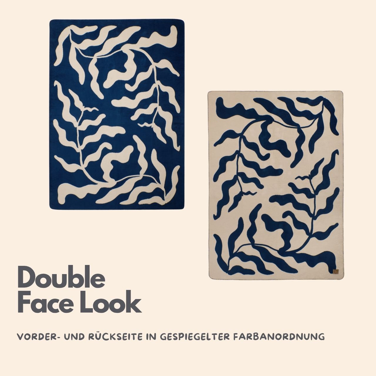 Bio-Baumwolldecke Anna Cudle, Shape of Plants