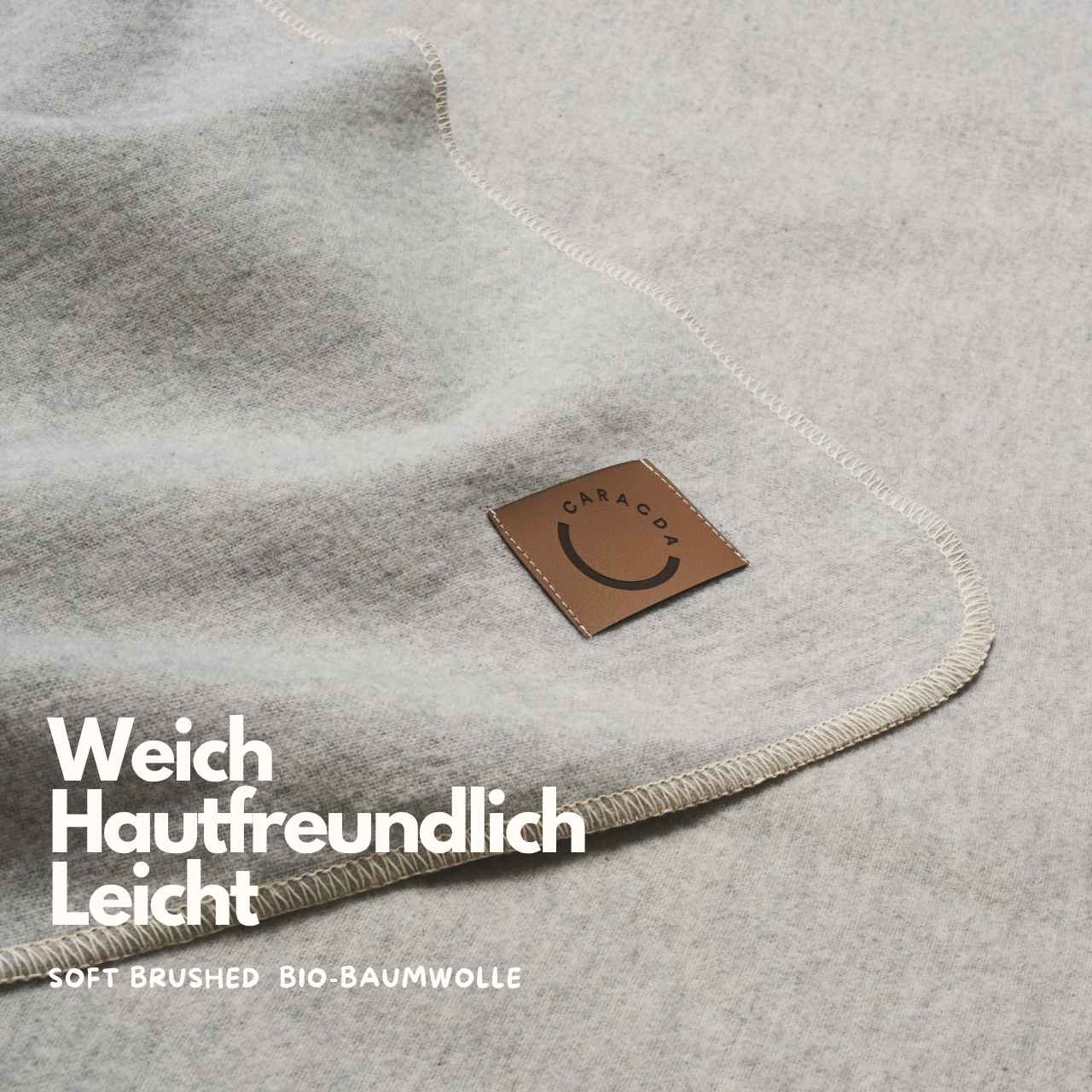 Bio-Baumwolldecke Anna Light, Ganzjahresdecke, Hellgrau