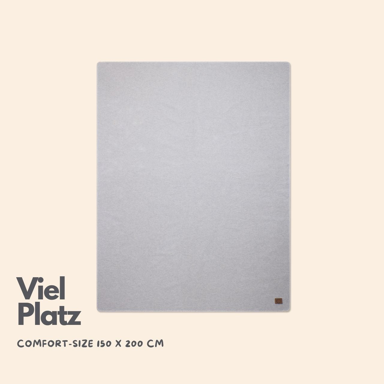 Leichte Baumwolldecke Hellgrau