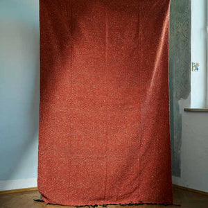 Tulum, Fair Trade Ethno-Decke Falsa, Strandtuch & Picknickdecke, Überwurf, 200x130cm, Rust Solid