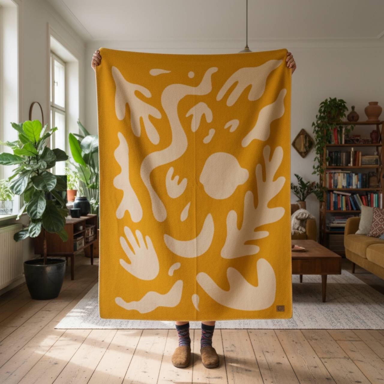 Bio-Baumwolldecke Anna Cuddle, Earth and Soul