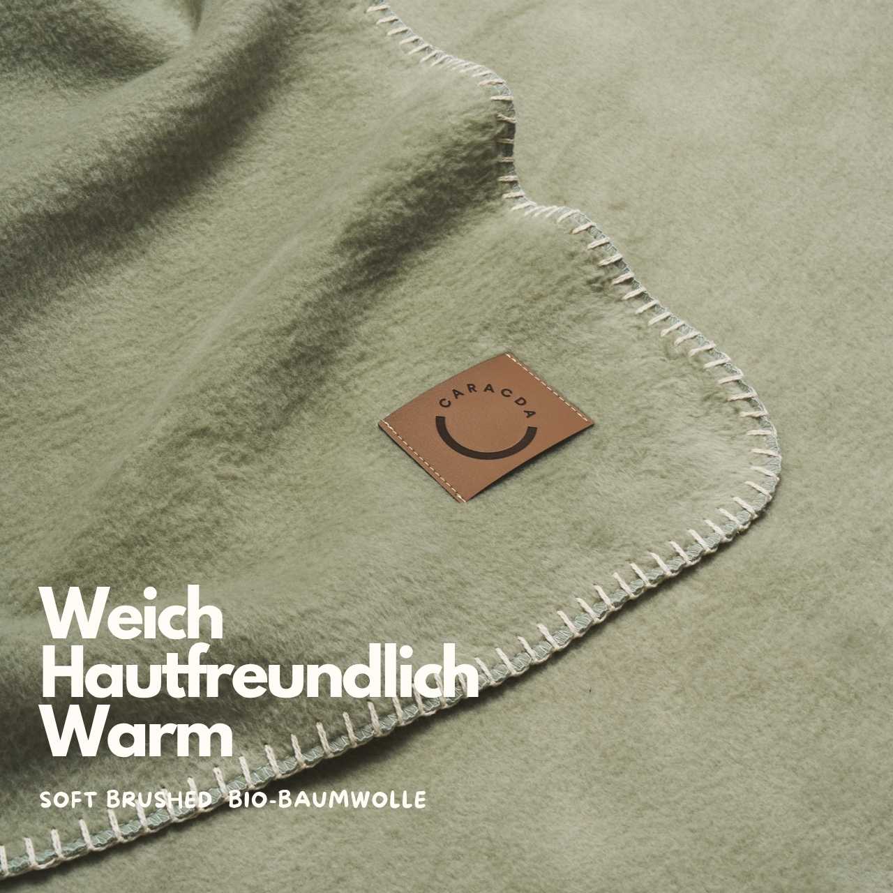 Bio-Baumwolldecke Anna Cuddle, Lindgrün