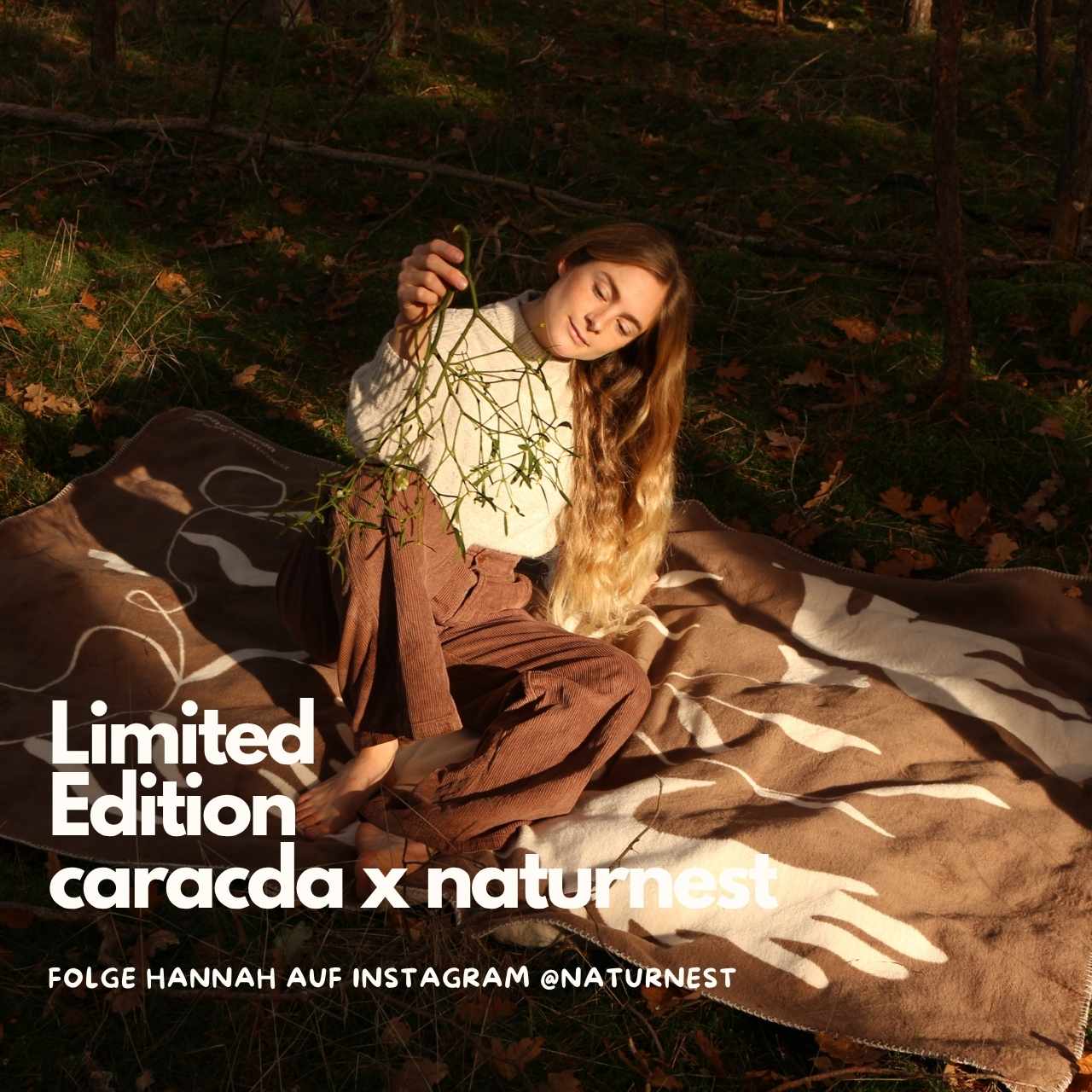 Bio-Baumwolldecke caracda x naturnest, Limited Edition