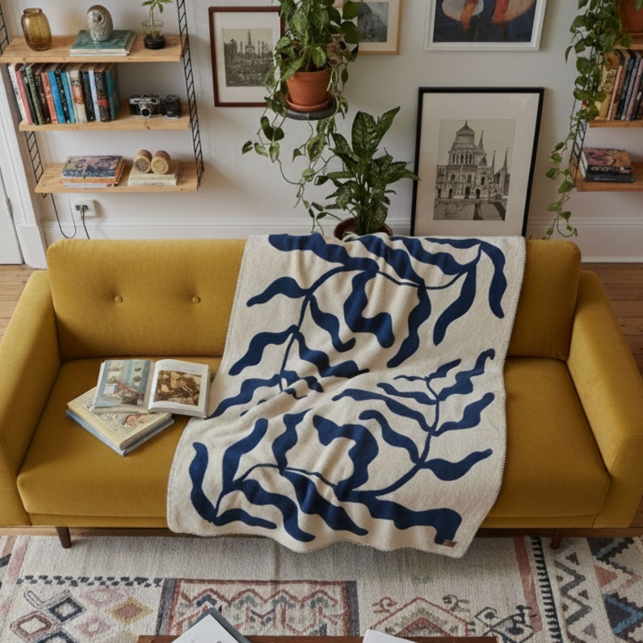 Bio-Baumwolldecke Anna Cudle, Shape of Plants